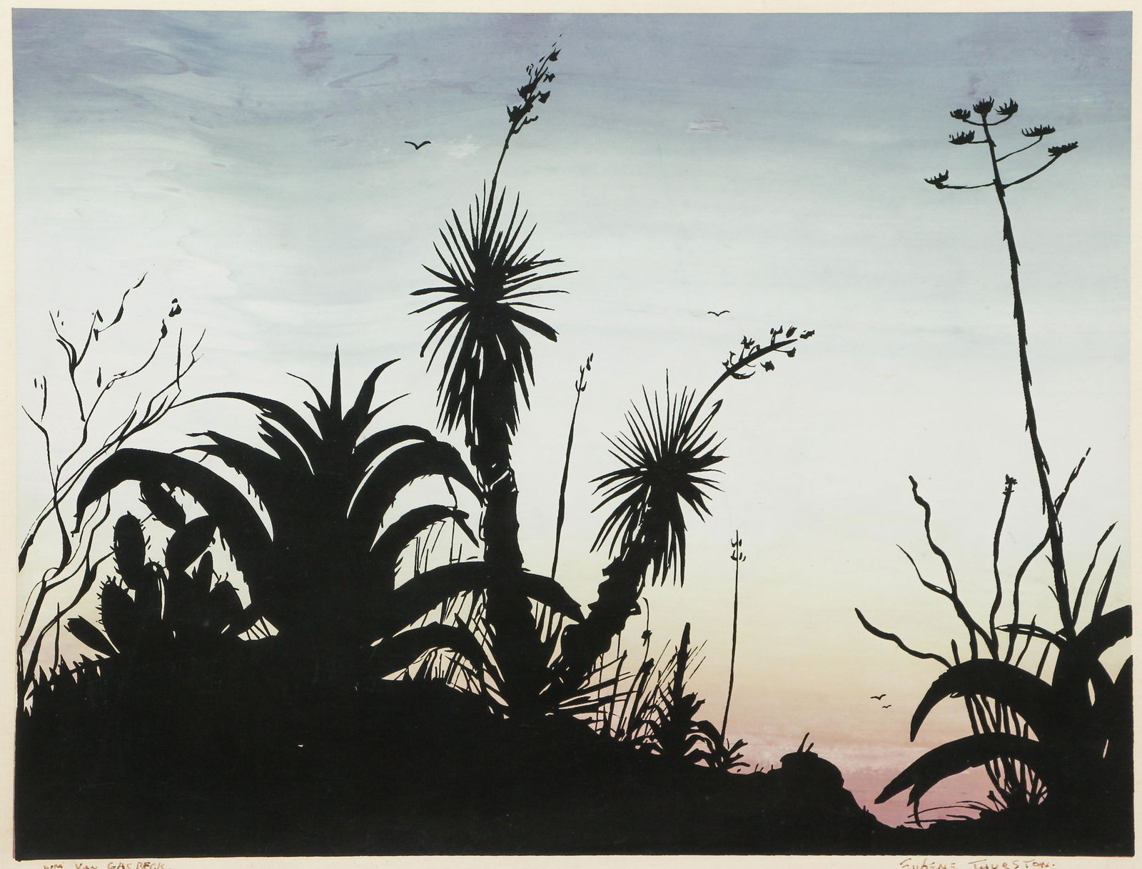 Eugene Thurston Desert Silhouette Color Print (1 of 5)