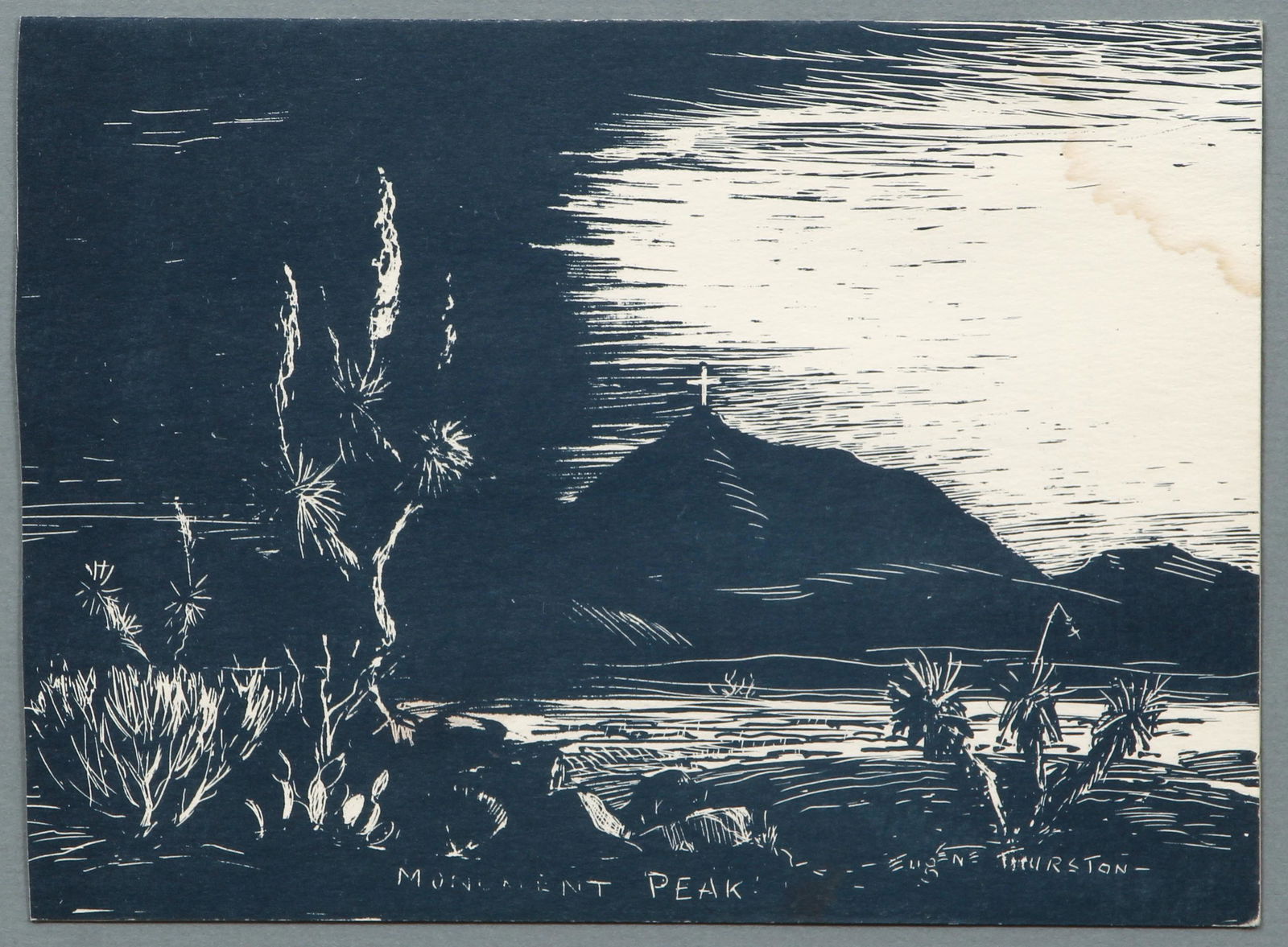 Eugene Thurston Mt Christo Rey Etching (1 of 5)