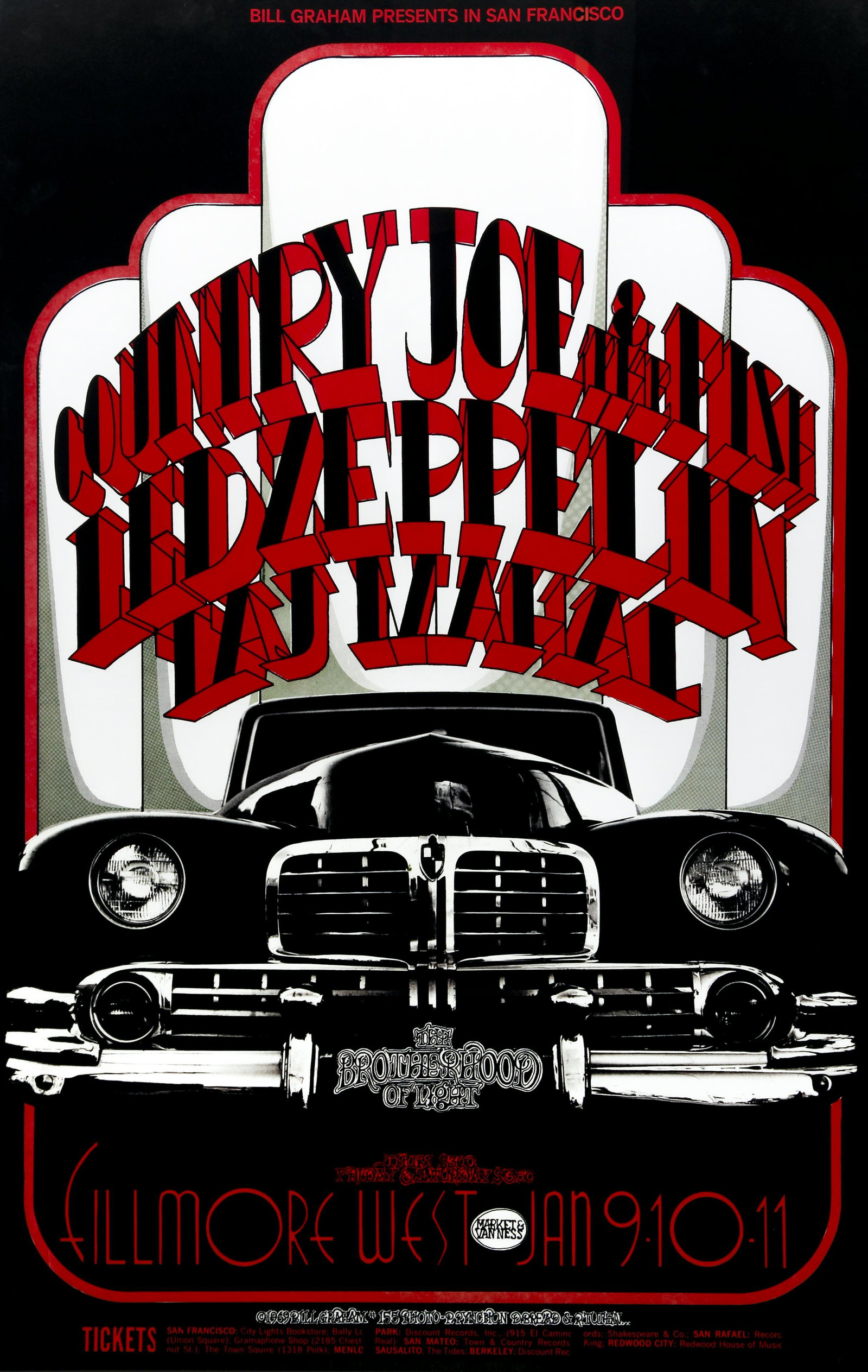 Randy Tuten Rock Poster Led Zeppelin Country Joe (1 of 4)