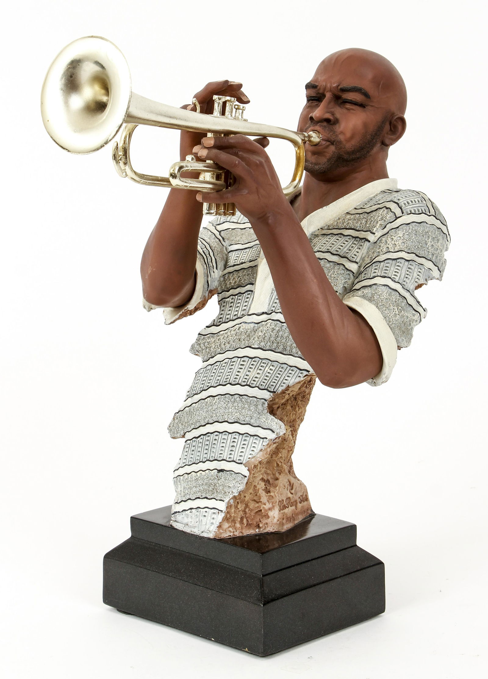 African American Jazz Sculpture Trumpet style of (1 of 6)