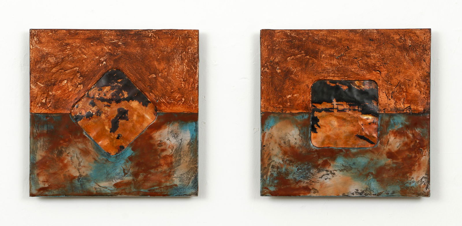 Pair of Encaustic Paintings Earth and Fire 2005 (1 of 7)