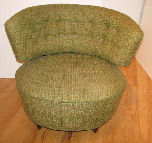 Gilbert Rohde Club Chair for Herman Miller: Artist: Rohde, Gilbert (American, 1894-1944) for Herman Miller Title: Club Chair with green upholstery Date: c. 1940s Medium: upholstery, lacquered wood Dimensions: 29 x 33 x 23 inches