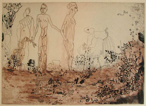 Jorge Castillo orig etching Aqua Amarga: Artist: Castillo, Jorge (Spanish, born 1933) Title: Aqua Amarga Date: 1975 Medium: etching and aquatint printed in colors Dimensions: 17 x 24.5 inches Edition Number: 64/75 Signa