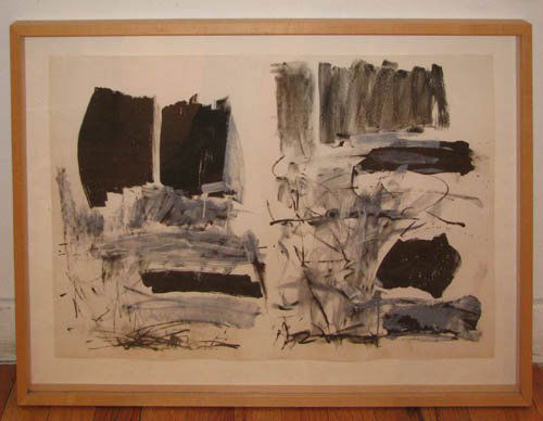 Joan Mitchell, original lithograph from The Fresh: Artist: Mitchell, Joan (American 1926-1992) Title: from Fresh Air Exhibition Catalogue, original lithograph Date: 1972-1973 Medium: Lithograph printed in colors by Mourlot from the Fresh Air Schoo
