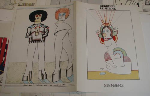 Saul Steinberg May 1977 Derriere Le Miroir: Artist: Steinberg, Saul (Romanian /American 1914-1999) Title: May 1977 Derriere Le Miroir Date: 1977 Medium: including 5 original lithographs (one double page) and other photomechanical images and tex