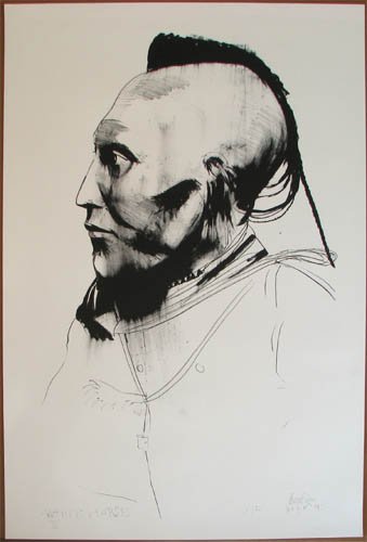Leonard Baskin, White Horse, orig Litho: BASKIN, Leonard (American, 1922-2000) White Horse, 1972 lithograph 35 x 25 inches 123/160 pencil signed lower right