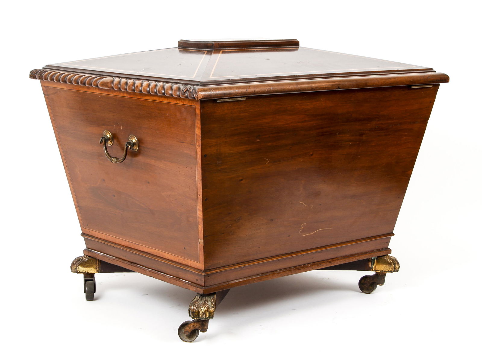 Regency Style Inlaid Cellarette with floral swag and (1 of 7)