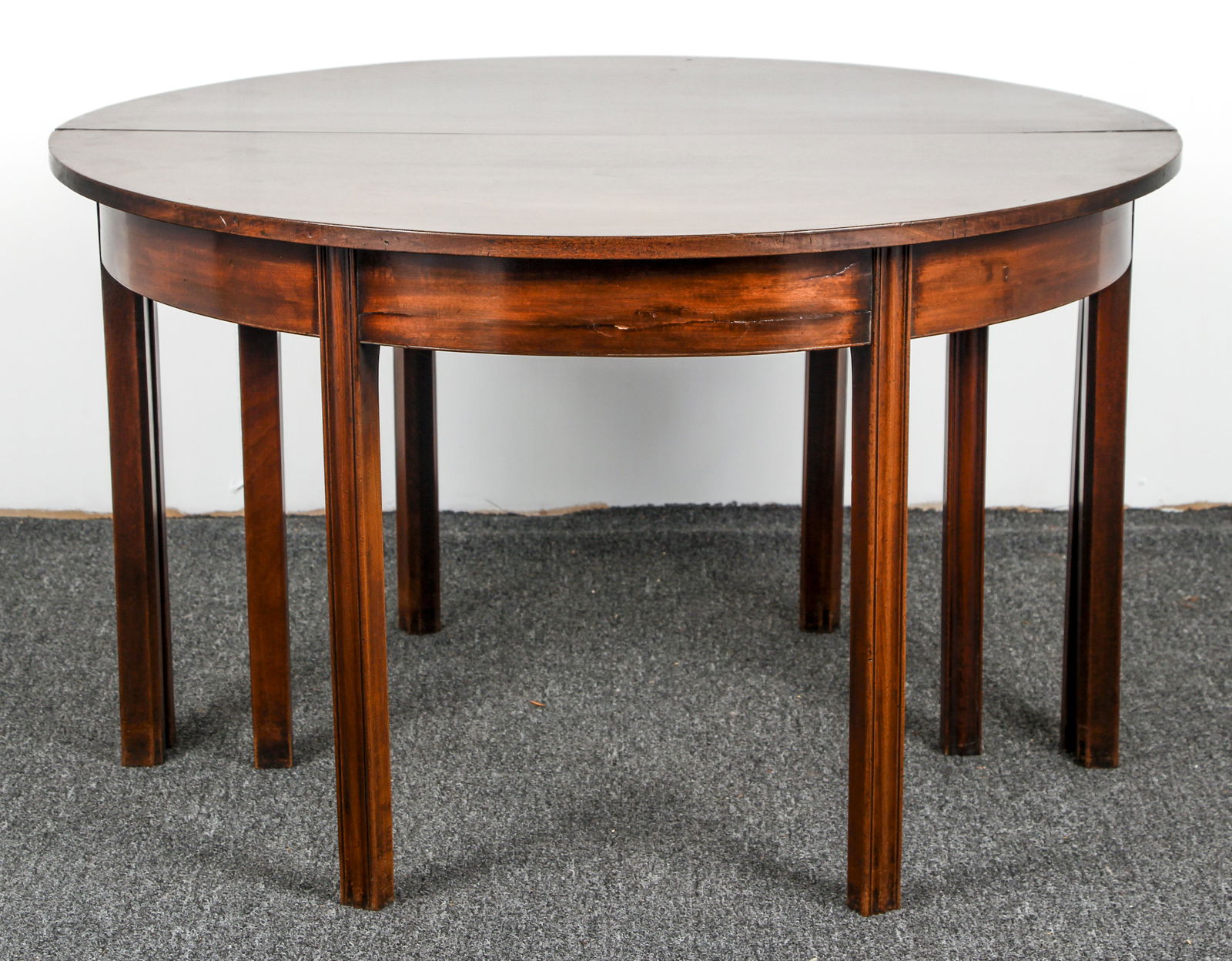 Pair mahogany Chippendale Demi Lune Banquet Tables (1 of 5)