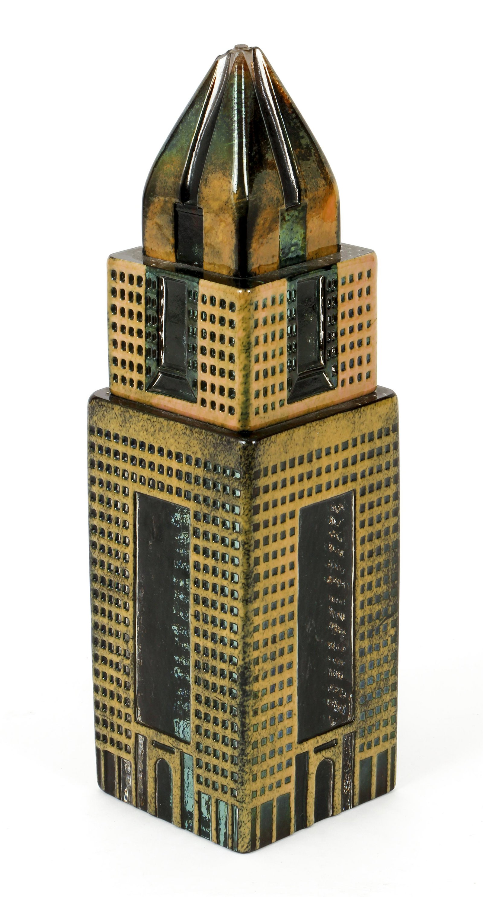 Jose Chardiet cast glass 5th Avenue Place Building: Chardiet, Jose (Cuban-American, b. 1956), Building Model of 5th Avenue Place, Pittsburgh, 1996, cast and sandblasted glass, 13 x 3.5 x 3.5 inches, incised with signature and date on underside, acquire