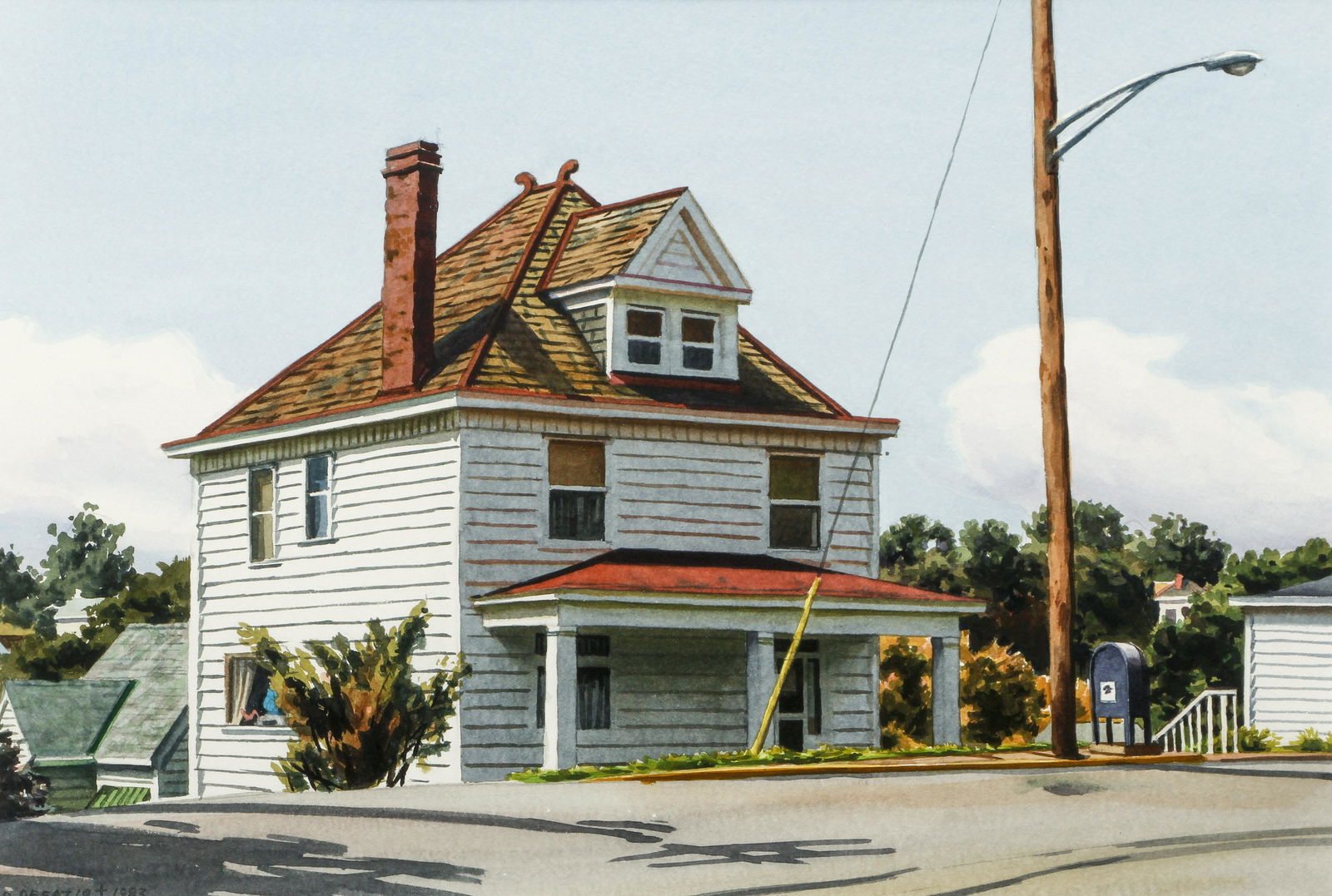 Ray DeFazio 1983 Watercolor Ptg Harrison Ave (1 of 5)