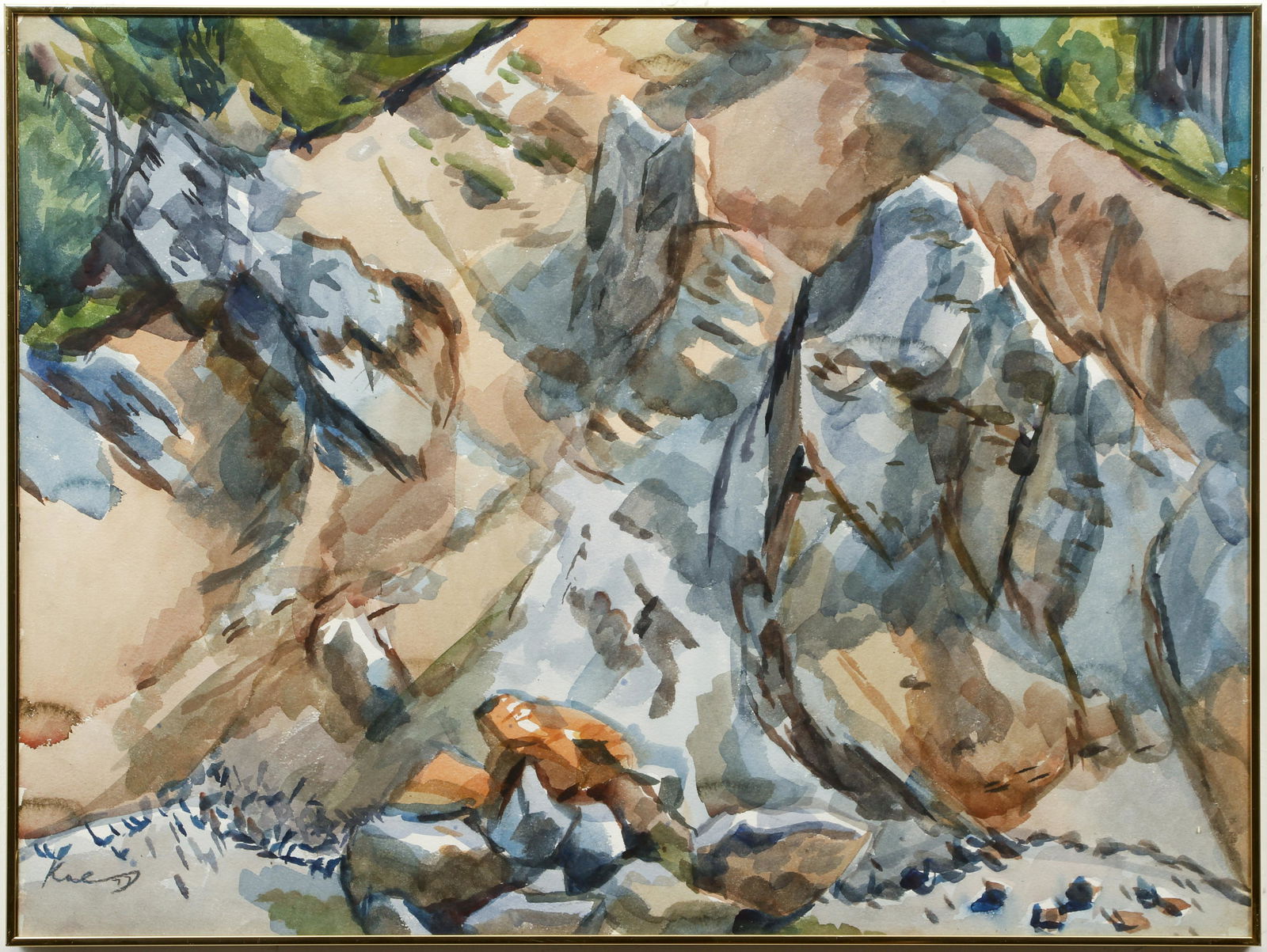 Henry Koerner Watercolor The Quarry 1977 (1 of 4)