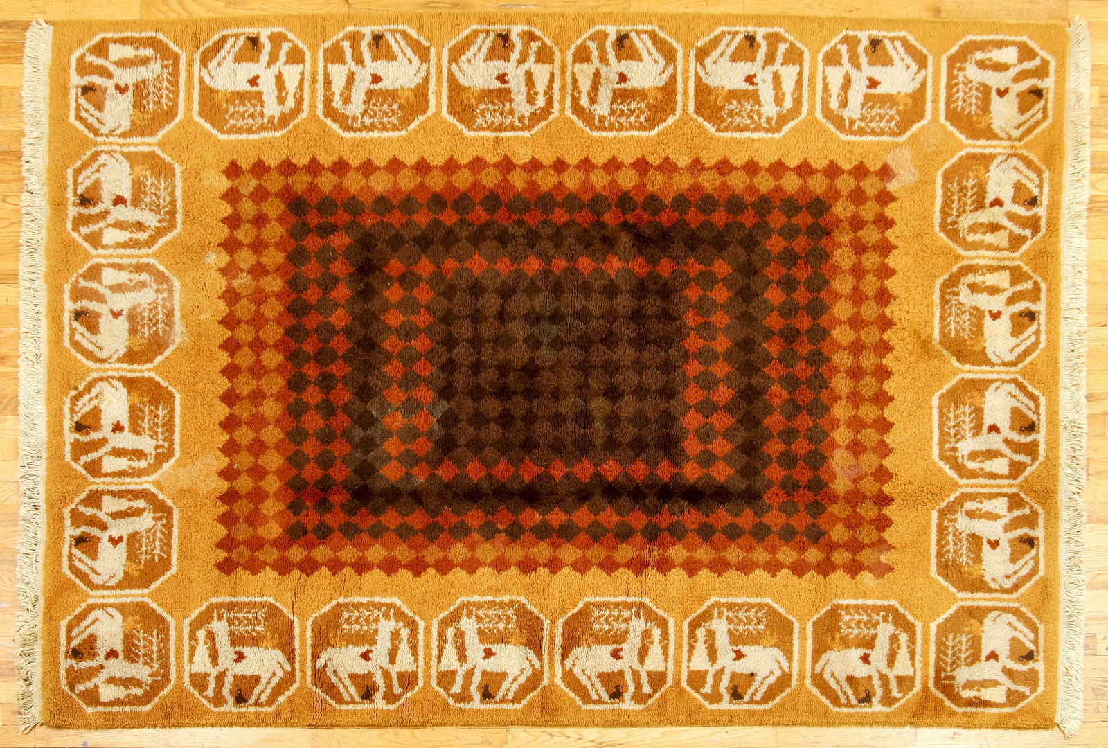 Danish Mid Century Ege Berber Rya Shag Rug 6x8ft (1 of 5)