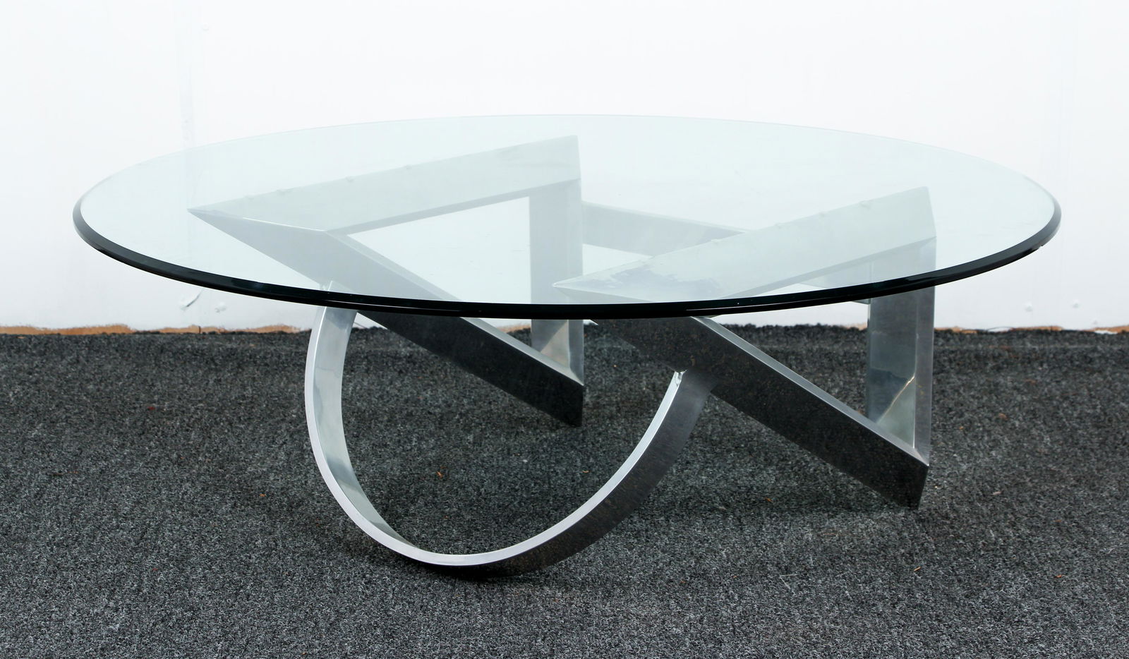 Artist Made Modern Aluminum and Glass Coffee Table (1 of 6)