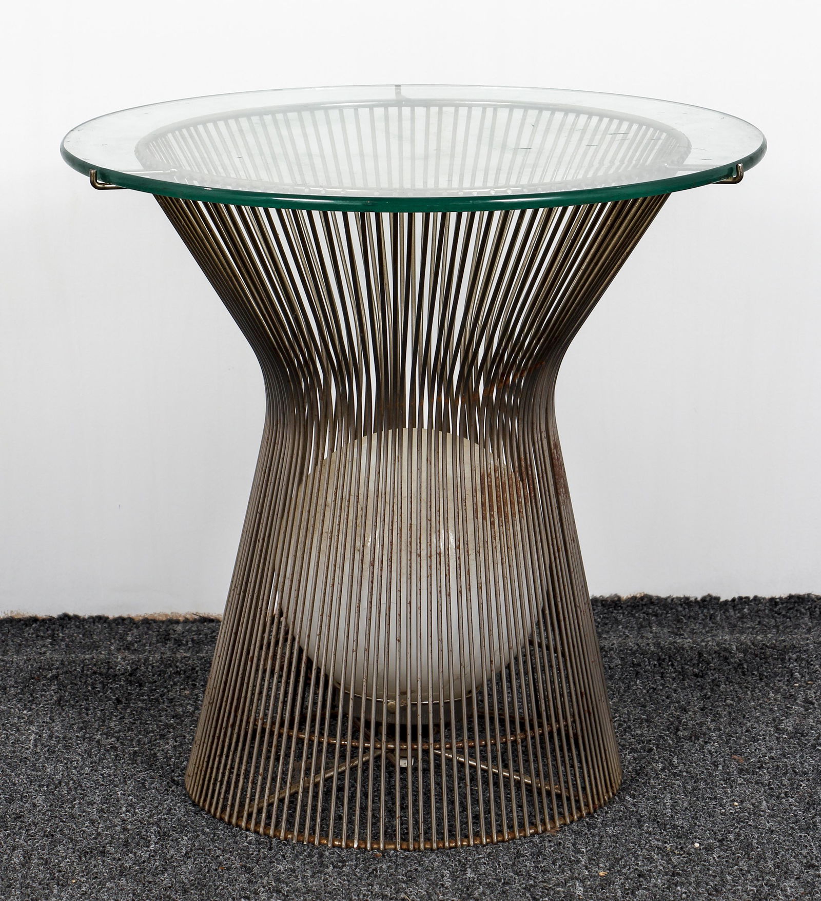 Platner Style wire side table with Ball Lamp (1 of 5)