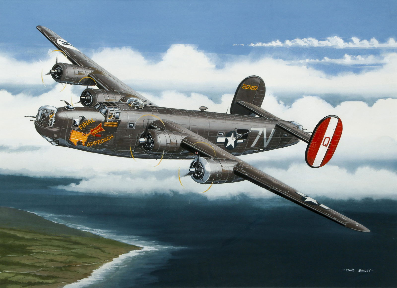 Mike Bailey WWII Aviation Painting B-24 Liberator (1 of 4)