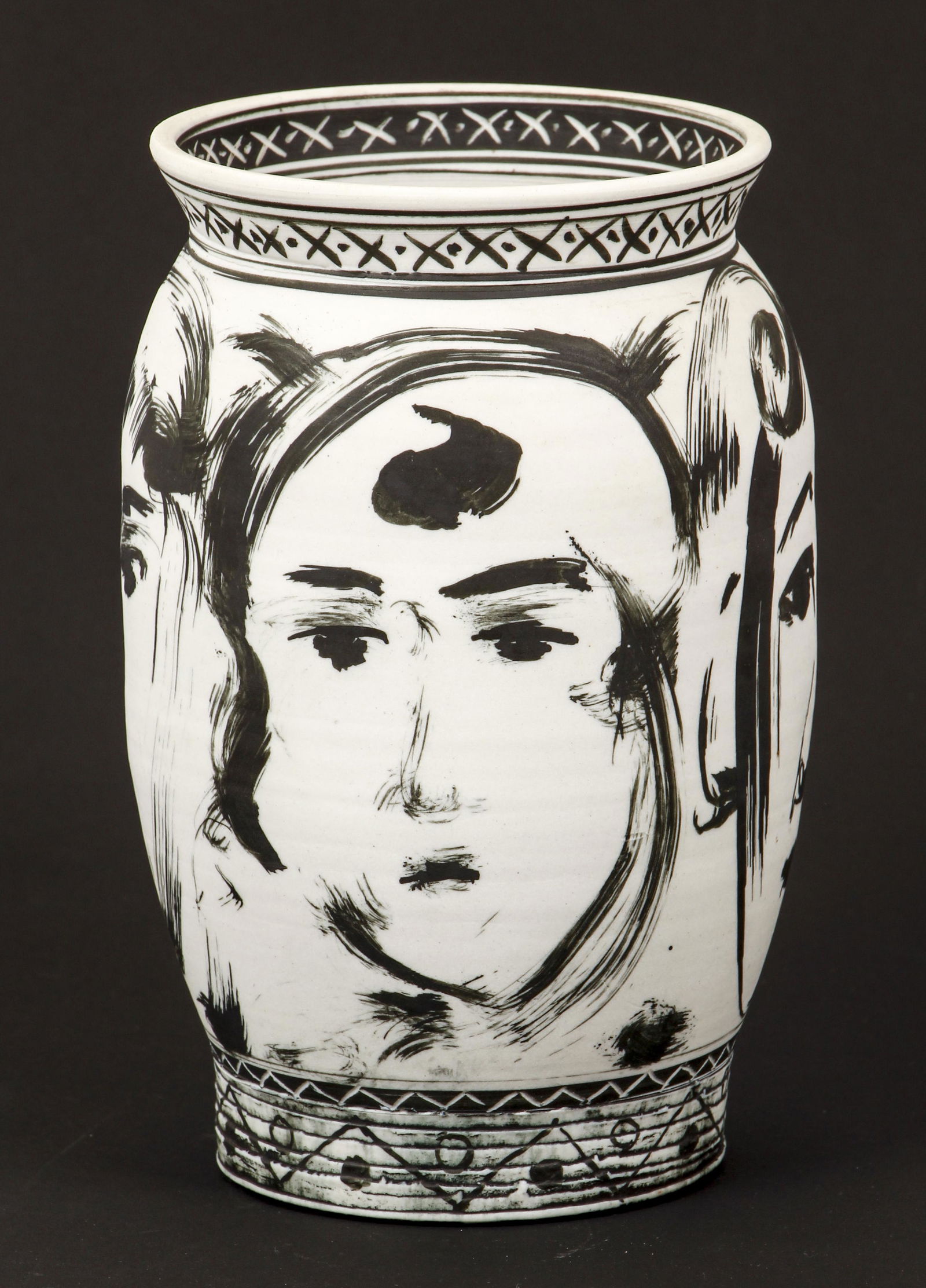 Edward Eberle Gathering Porcelain Face Vase 1993 (1 of 8)
