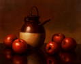 Al Jackson photorealist oil Still Life Apples