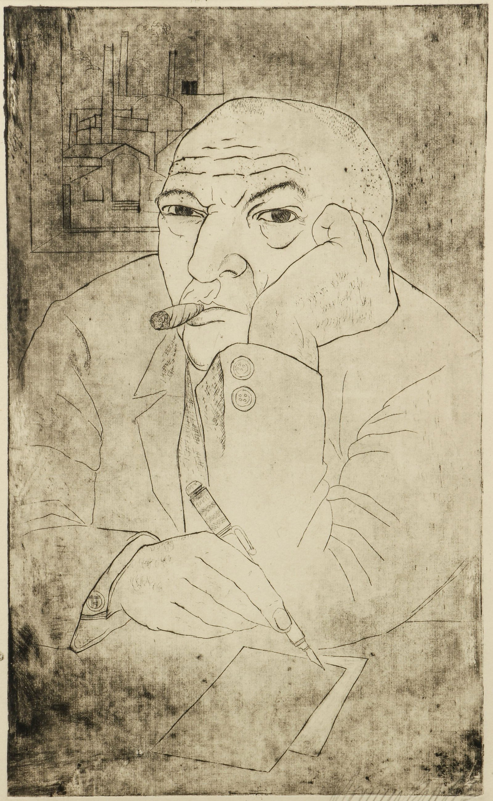 Hanns Kralik The Old Man Signed Etching 1928 (1 of 5)