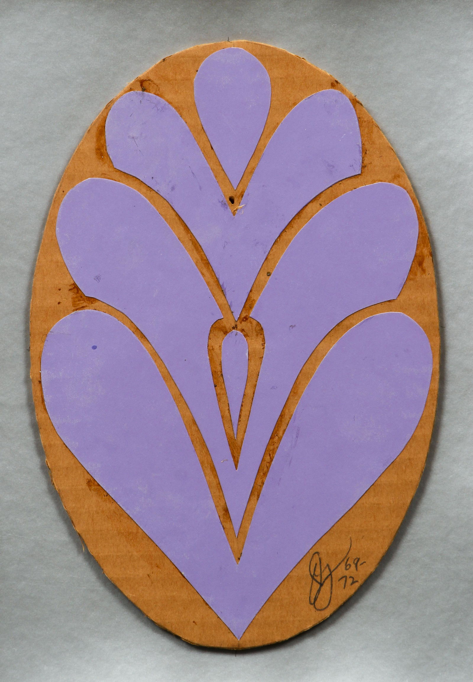 Jack Youngerman Untitled Collage 1969-72: Youngerman, Jack (American 1926-2020), Untitled, 1969-72, gouache and paper cut out and paper, 9.5 x 6.5 inches, signed and dated and lower right, Provenance: Acquired from the Artist; The Estate of J