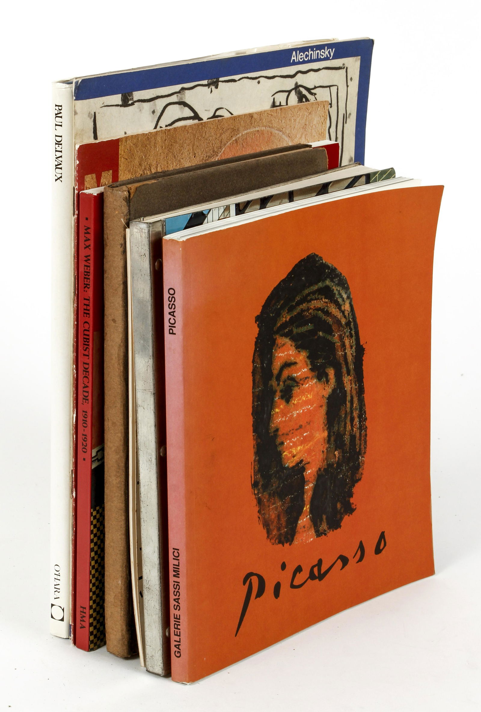 Lot of 8 books 20th century art books Max Weber: Lot of 8 books on 20th century art books, including 3 on Max Weber, Alechinsky, Mane-Katz, the famous 1968 MoMA catalog The Machine in aluminum covers, and others.