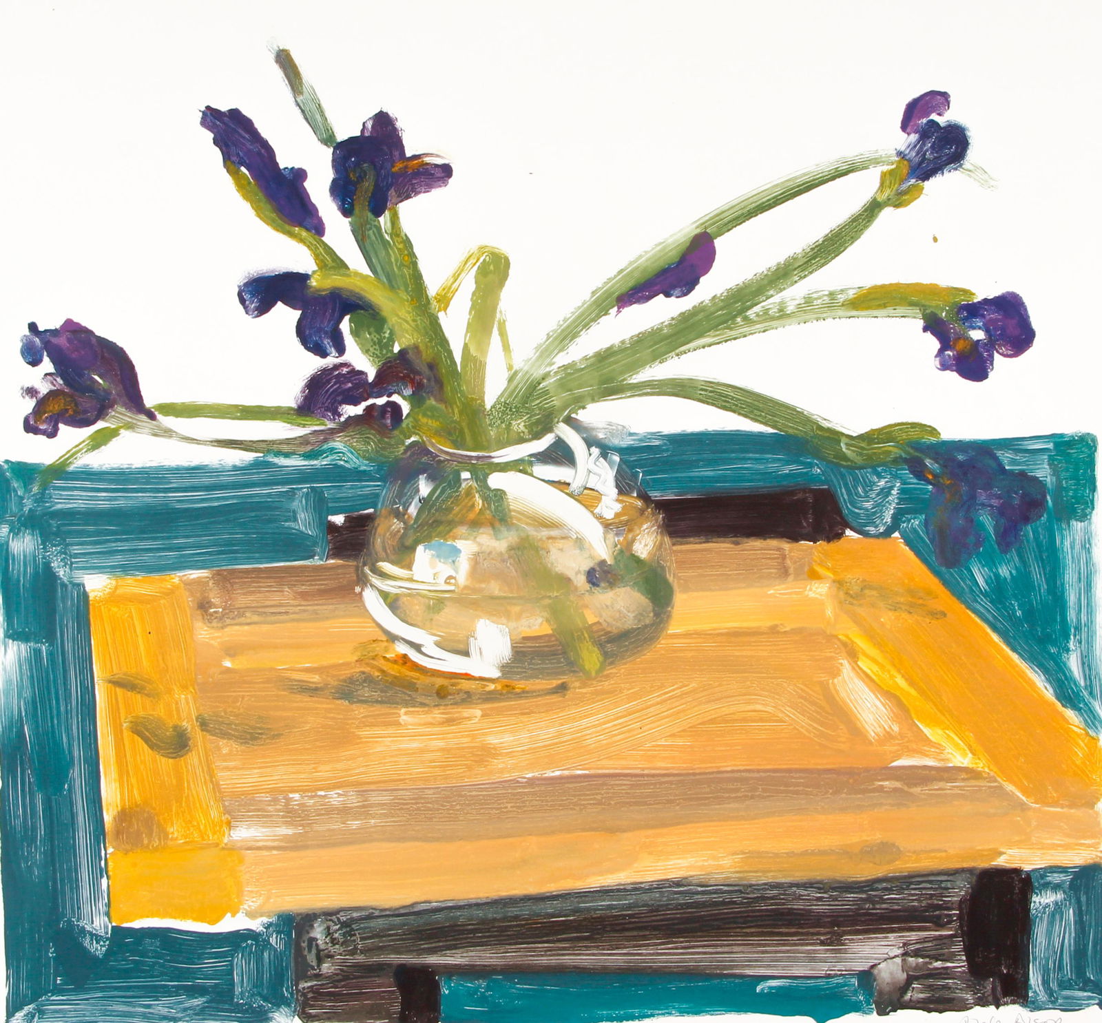 Adele Alsop color monoprint Iris Still Life (1 of 5)