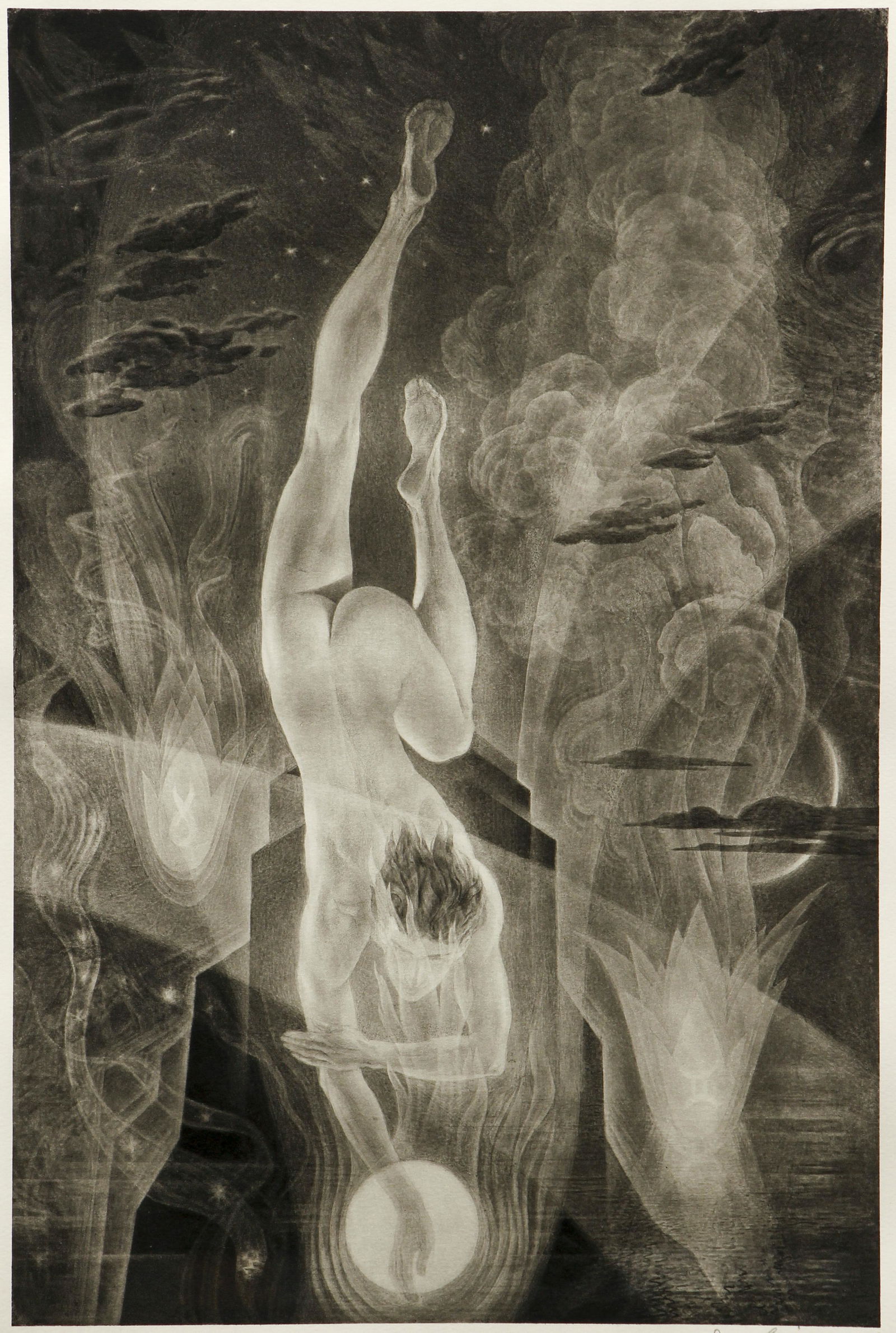 Andrey Avinoff 1944 lithograph Birth Solar Cult (1 of 5)