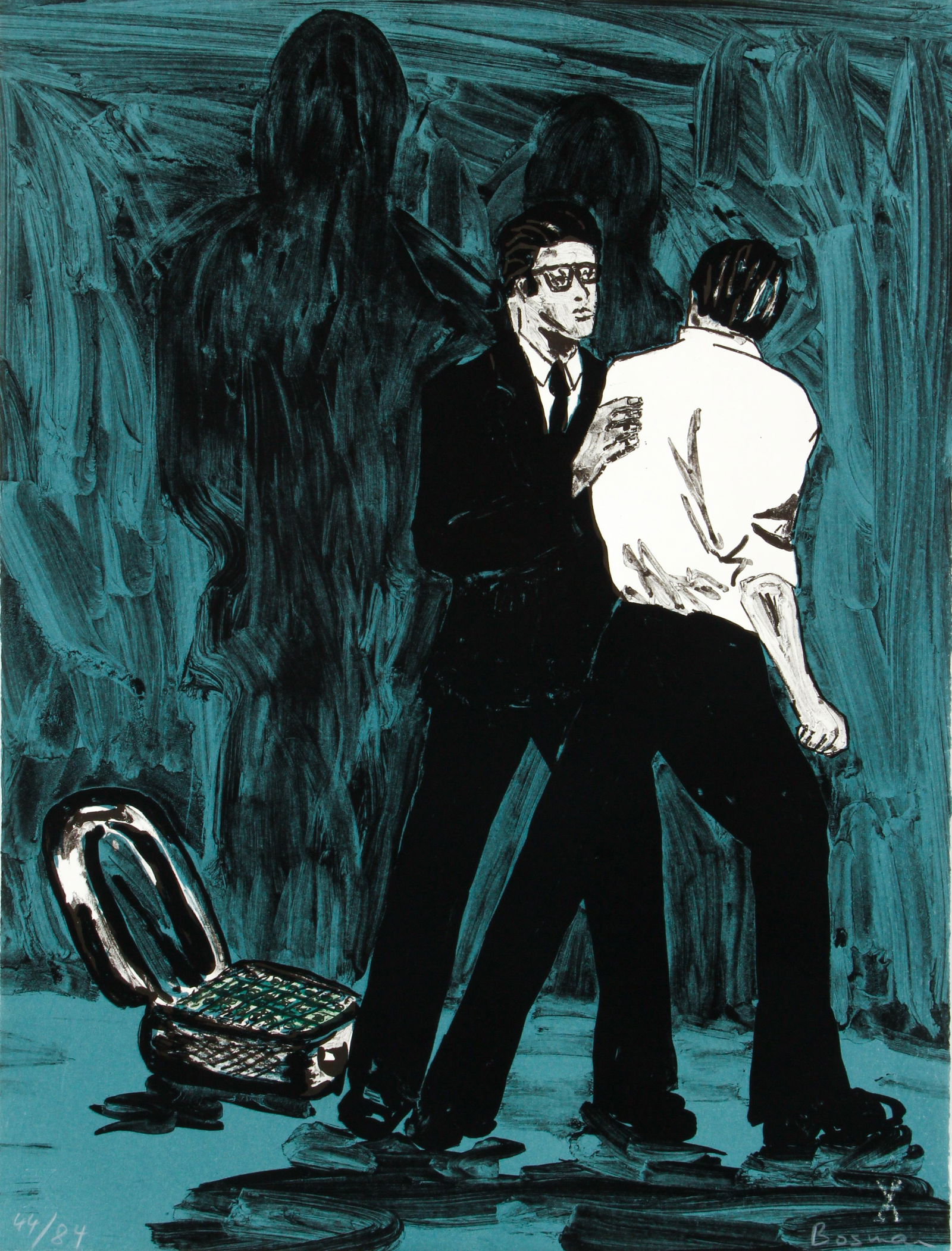 Richard Bosman 1987 orig litho Thou Shall Not Steal (1 of 5)