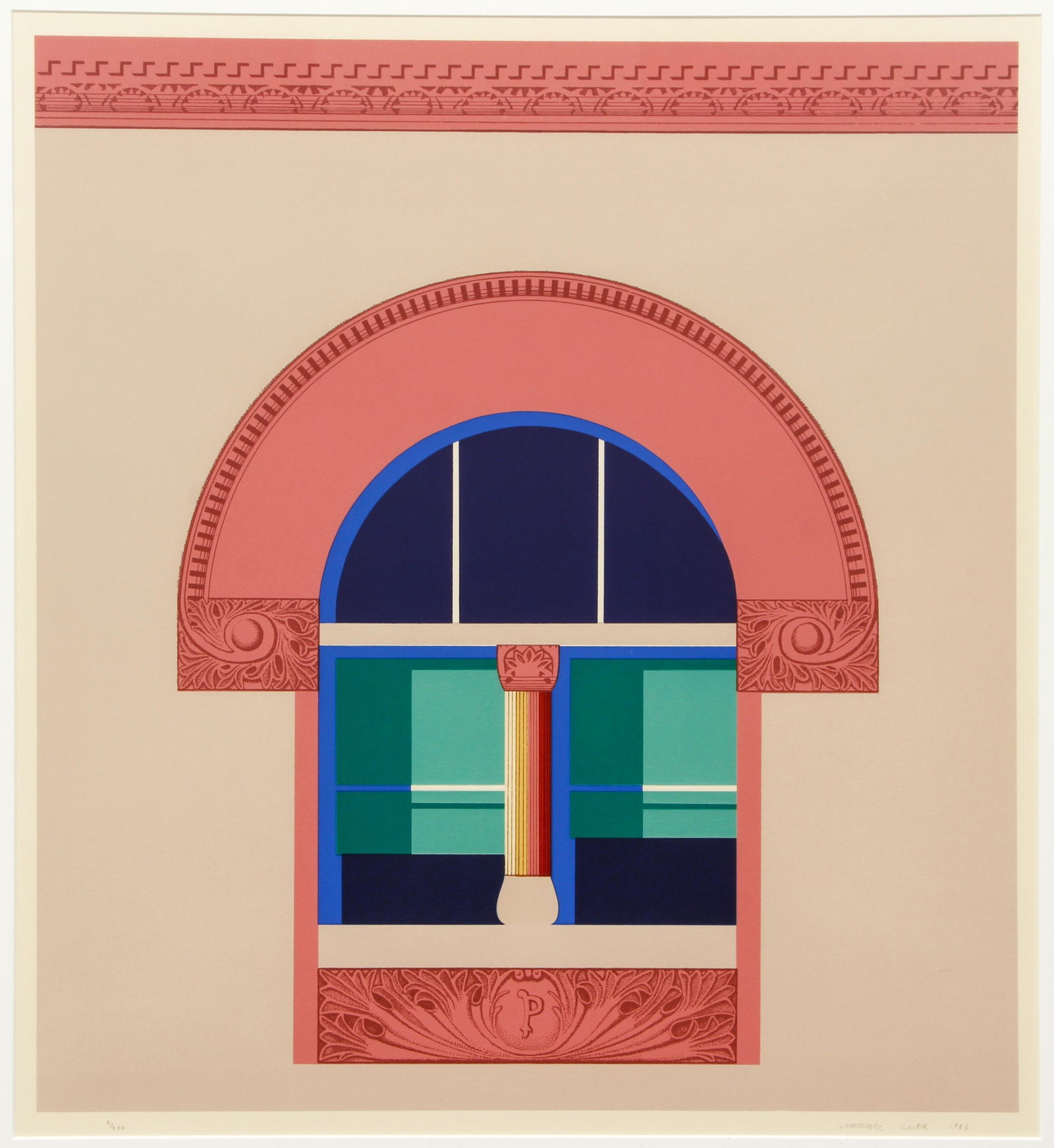 Original serigraph Architectural Detail Boston Building (1 of 5)