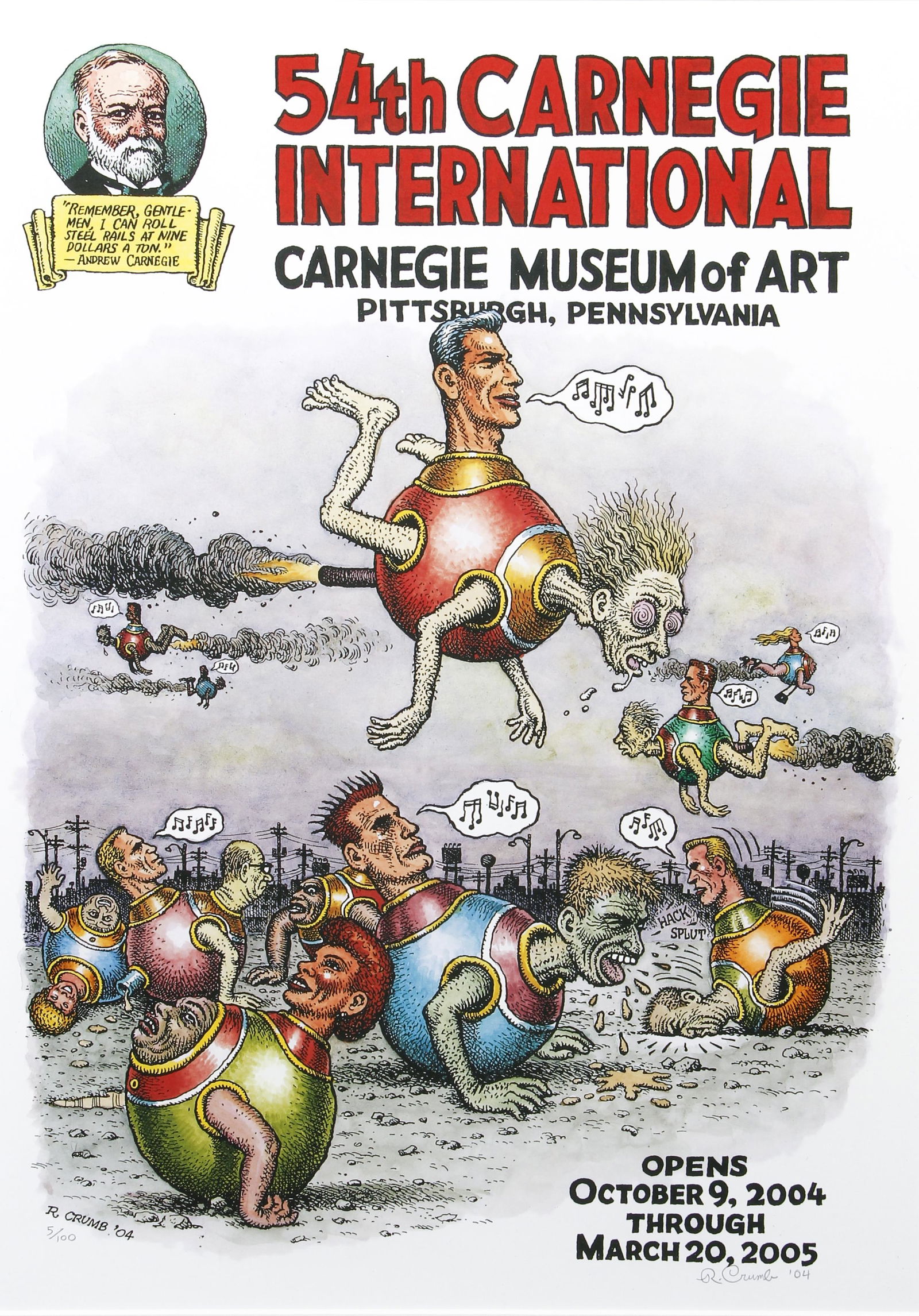 R. Crumb 2004 Carnegie International Poster Signed (1 of 5)