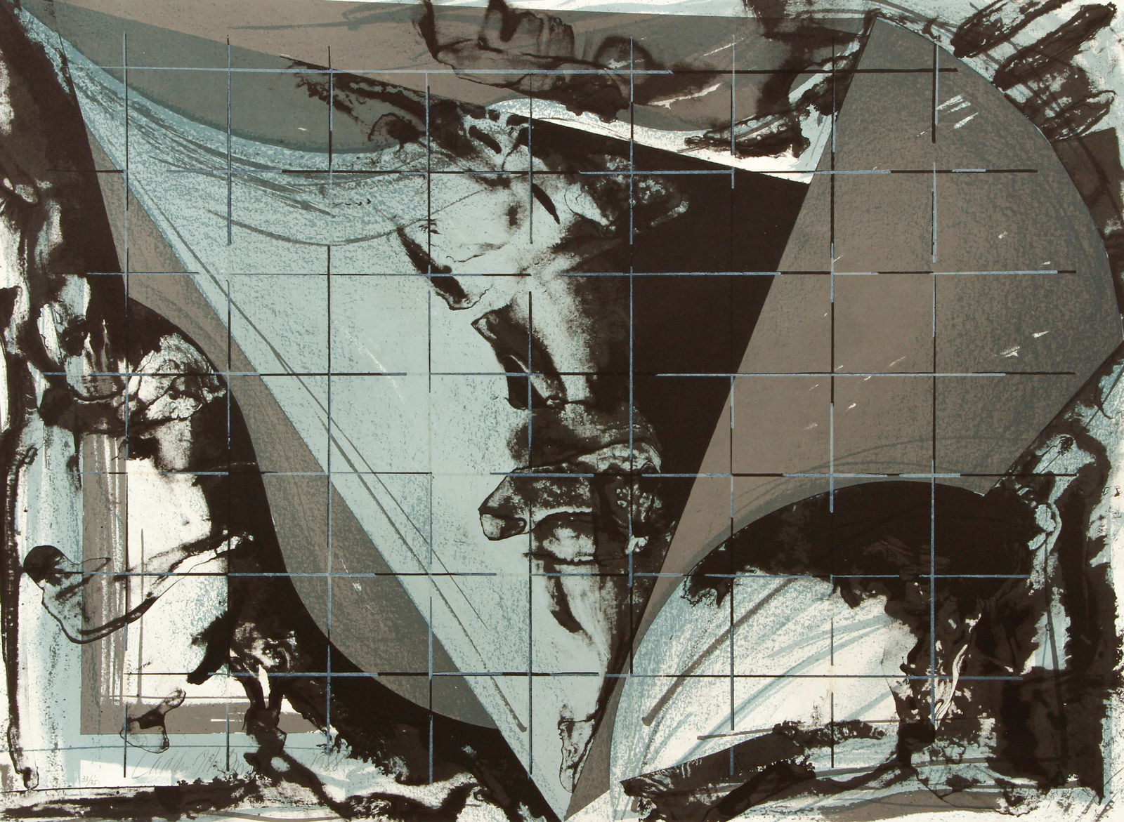 Laddie John Dill 1988 orig lithograph Untitled (1 of 4)