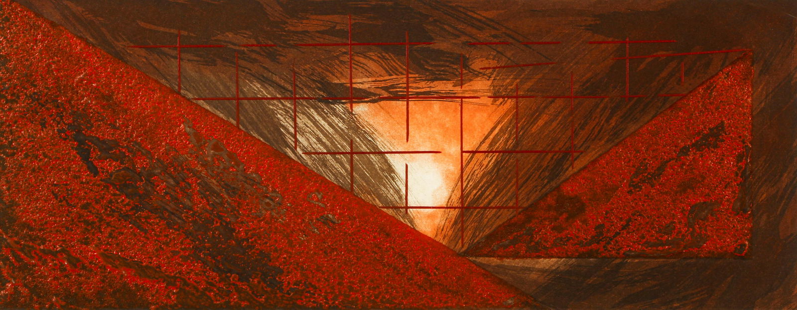 Laddie John Dill 1988 orig color etching Untitled (1 of 5)