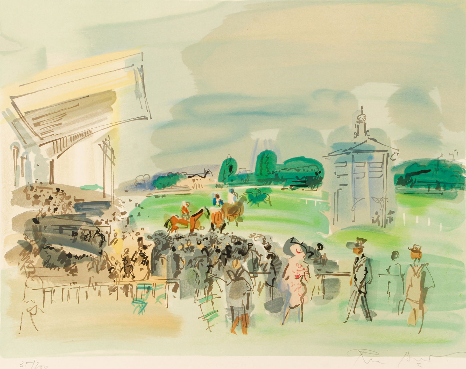 Raoul Dufy signed orig litho At The Races (1 of 4)