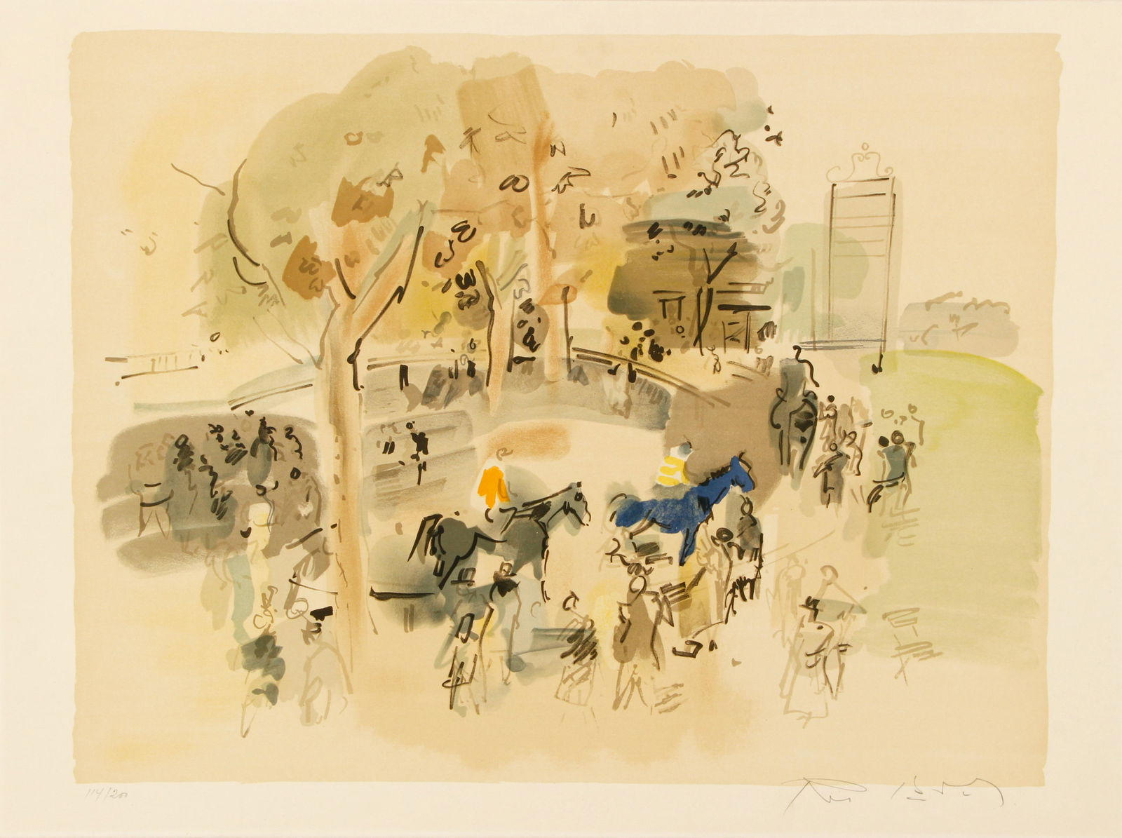 Raoul Dufy signed orig litho In the Paddock (1 of 5)