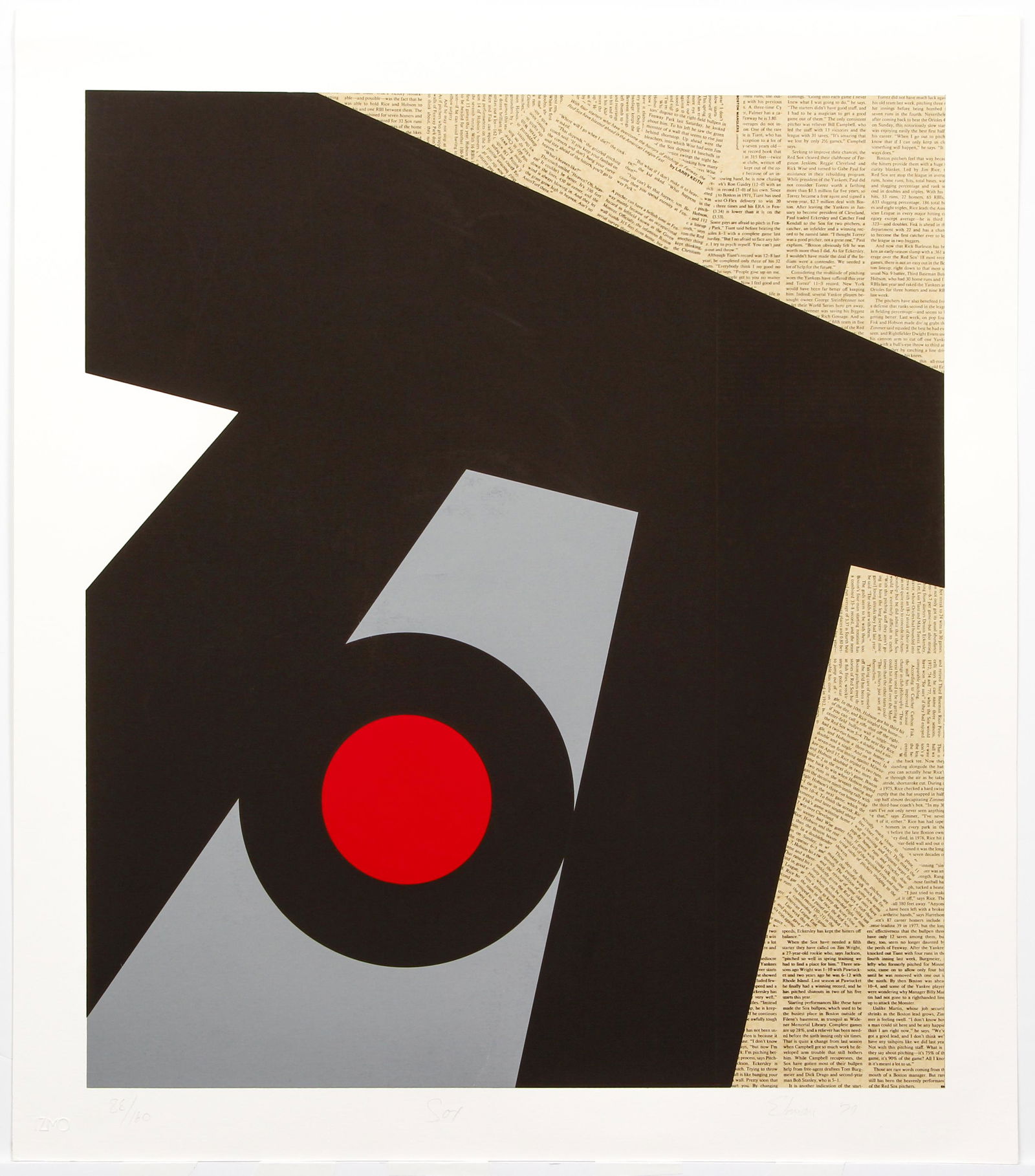 Ray Elman Sox 1979 Silkscreen and Collage (1 of 5)