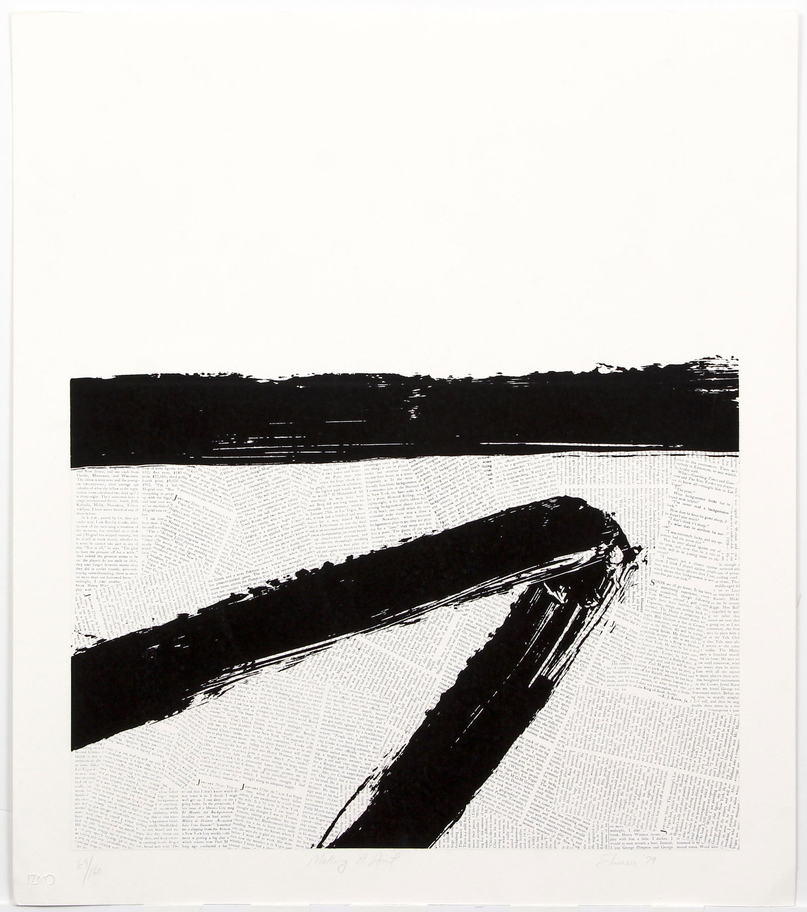 Ray Elman Making a Point Serigraph and Collage Signed (1 of 5)