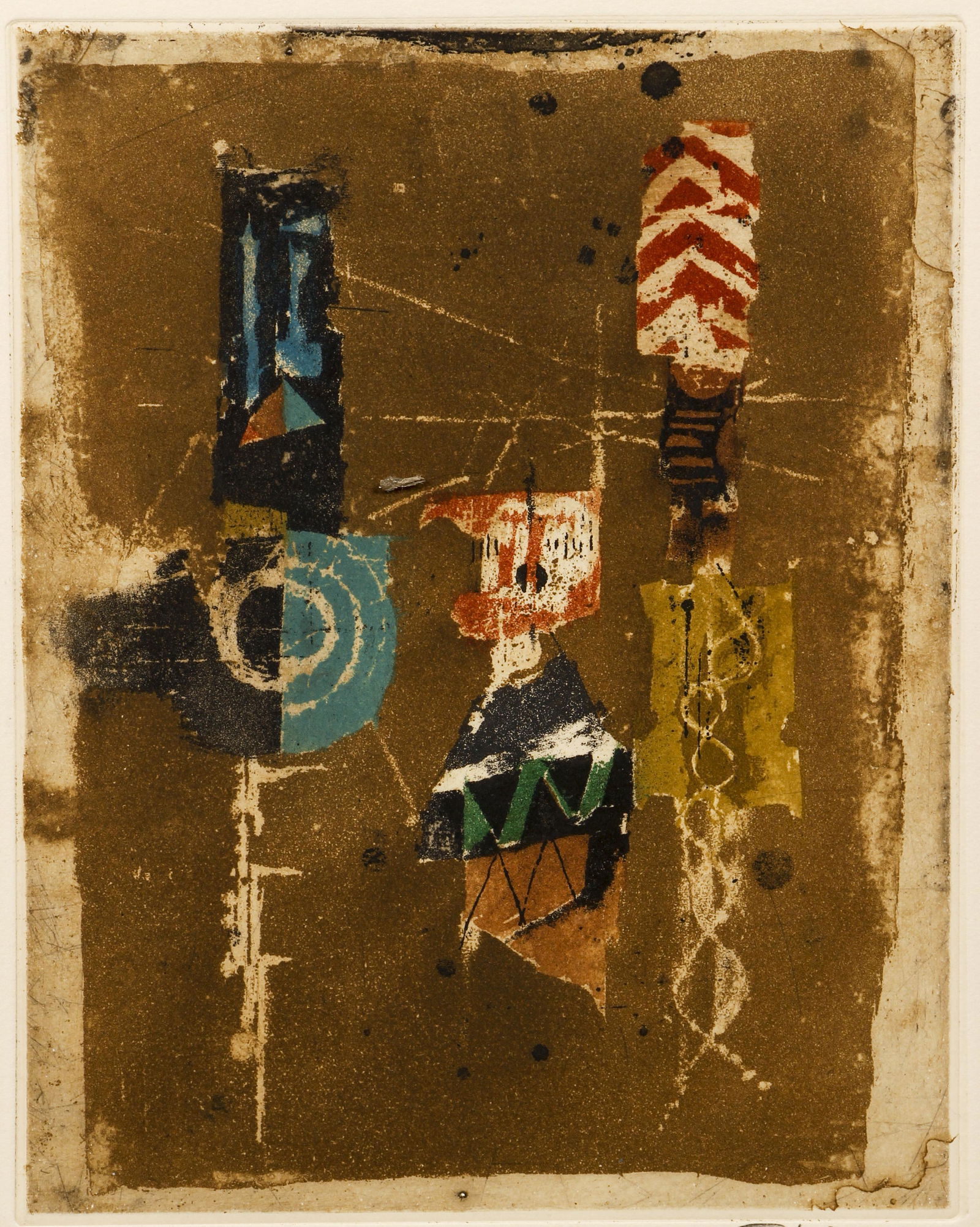 Johnny Friedlaender framed orig Abstract etching (1 of 5)