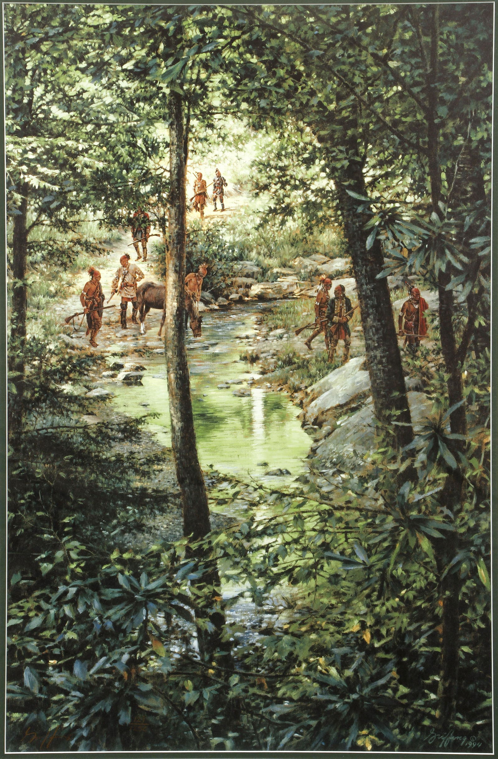 Robert Griffing signed framed litho On the Great Trail (1 of 5)