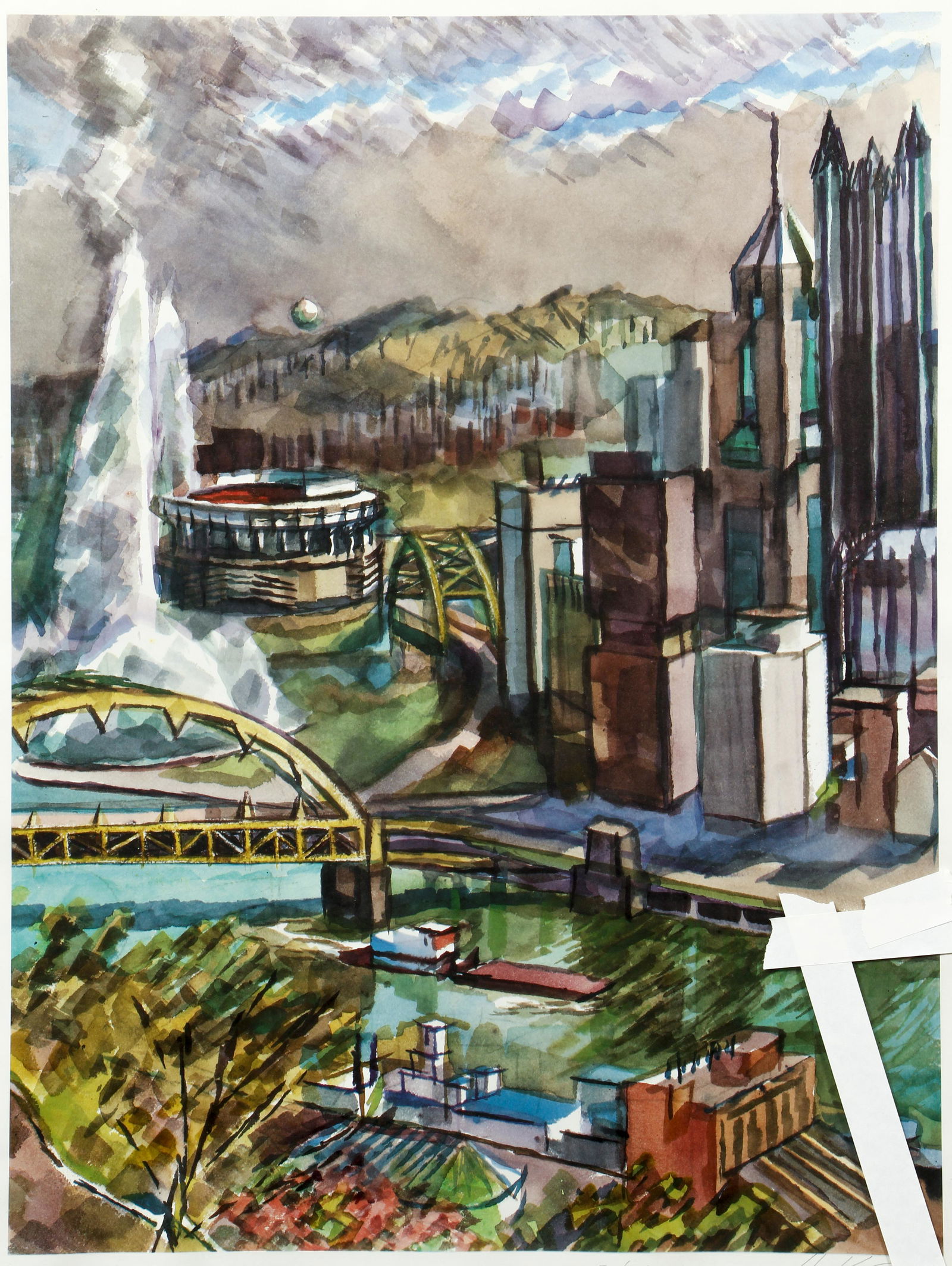 Henry Koerner Signed Pittsburgh Renaissance II Print (1 of 4)