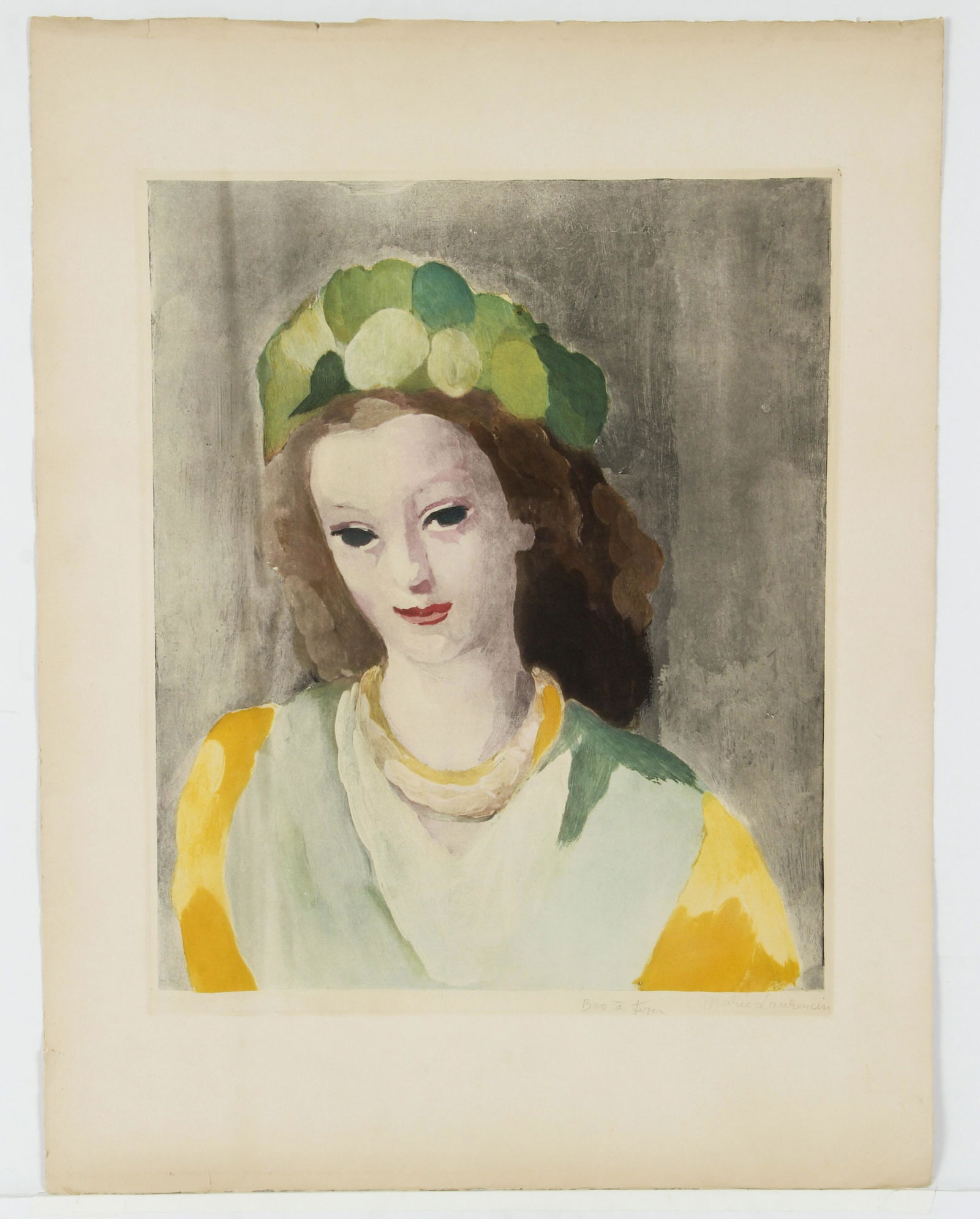 Marie Laurencin Buste de Femme Signed Color Print (1 of 4)