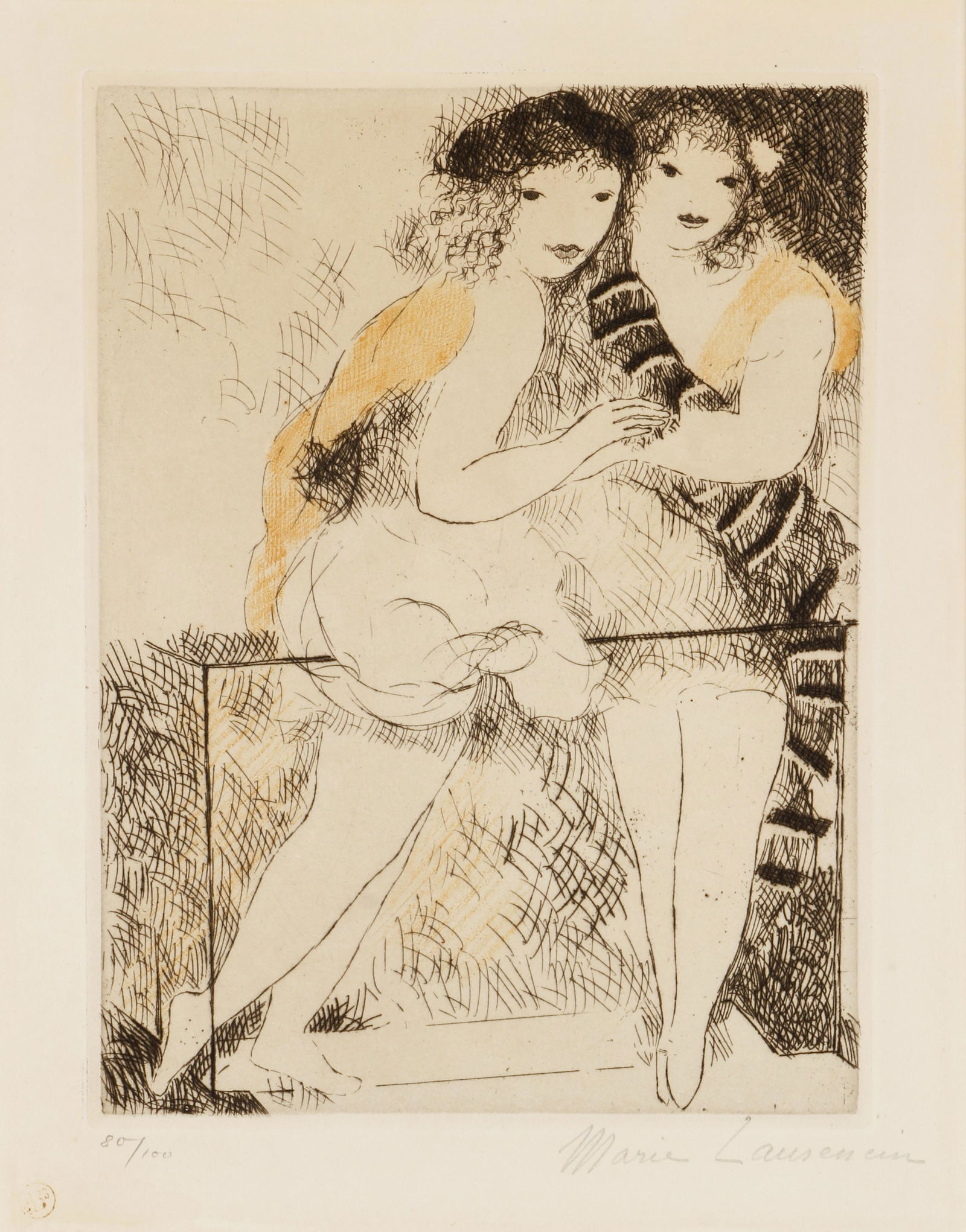 Marie Laurencin Girls on Balcony Signed Etching (1 of 6)