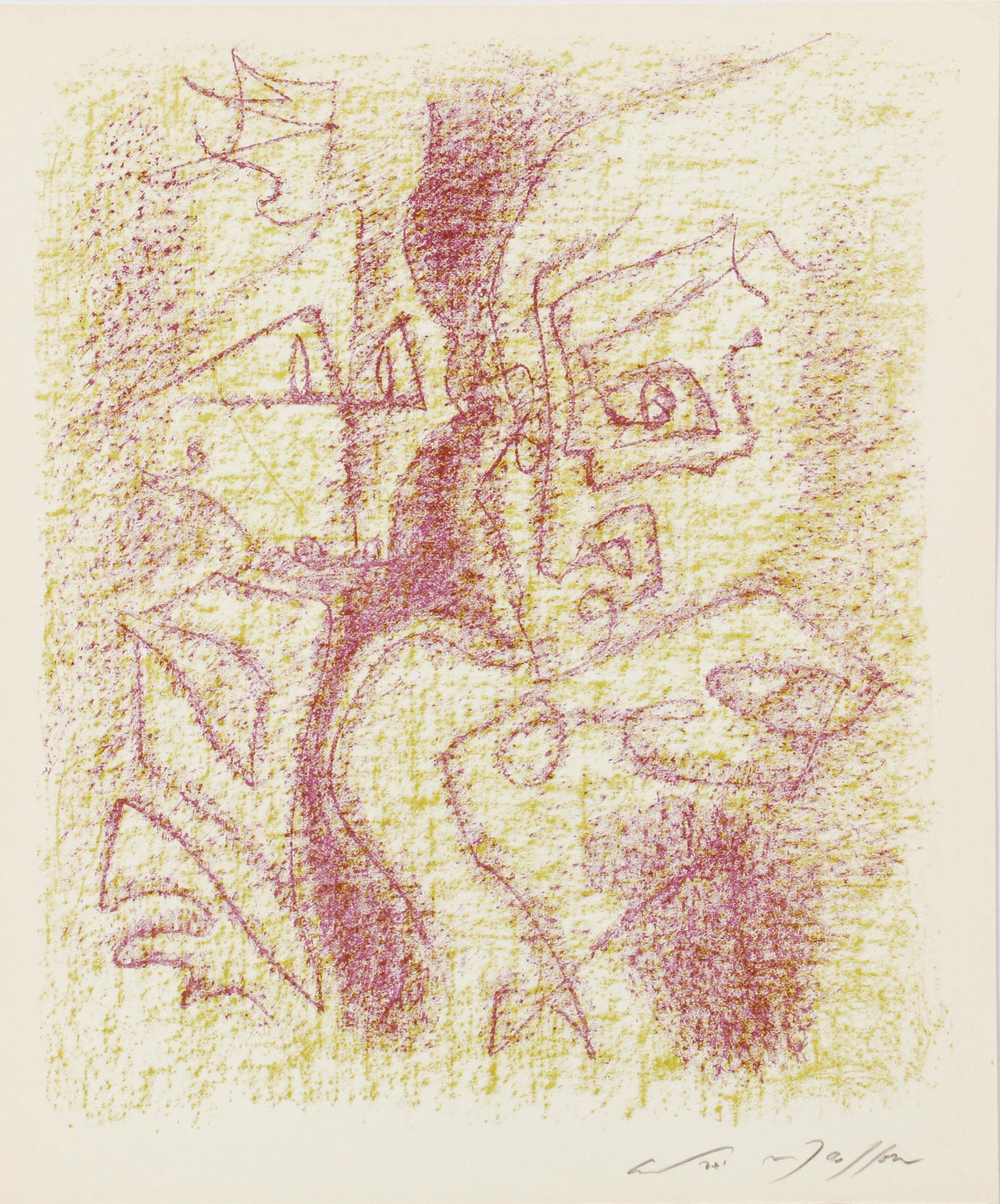 Andre Masson Signed Abstract Litho 1965 (1 of 5)