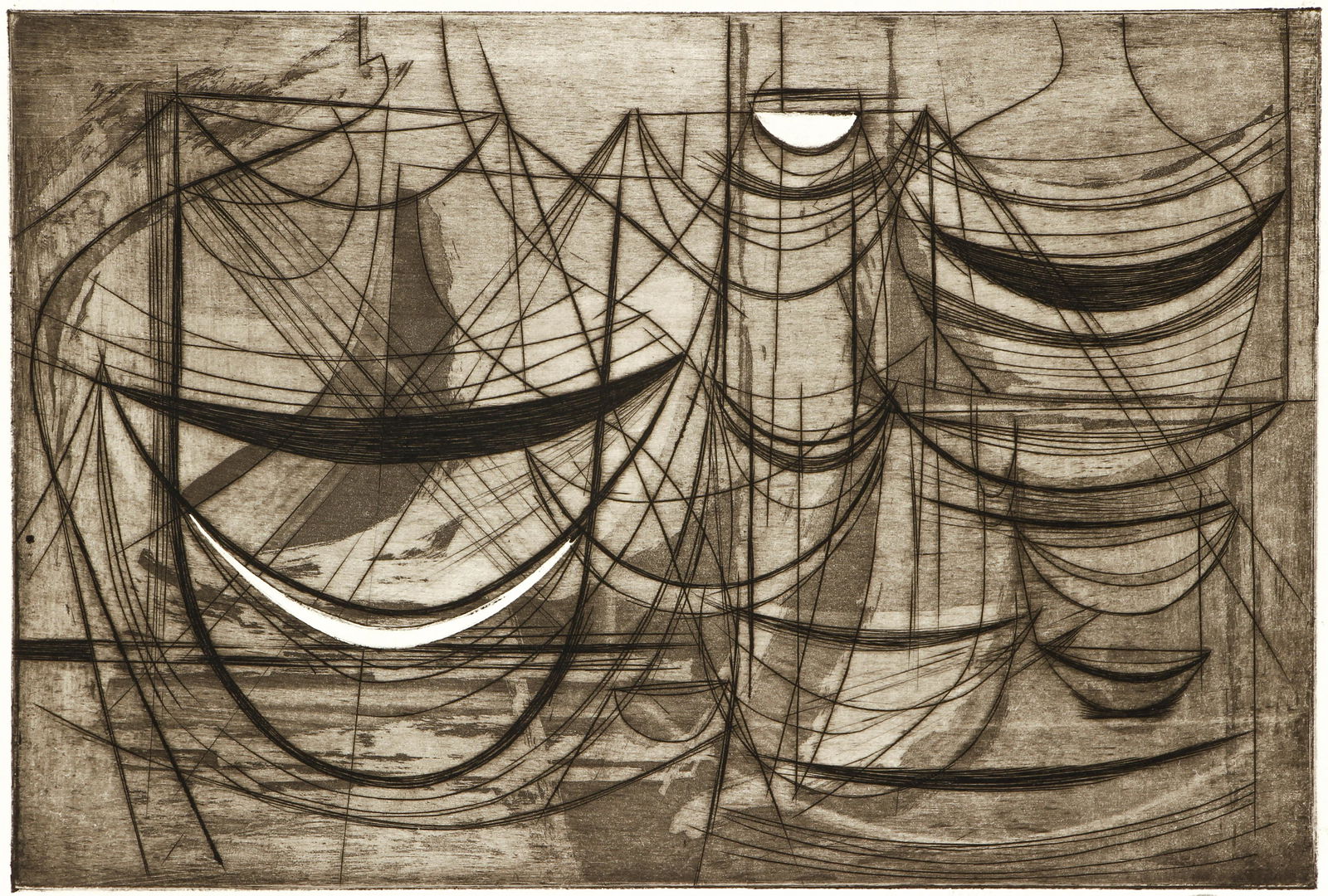 George Peter 1950s etching aquatint Fragments (1 of 5)