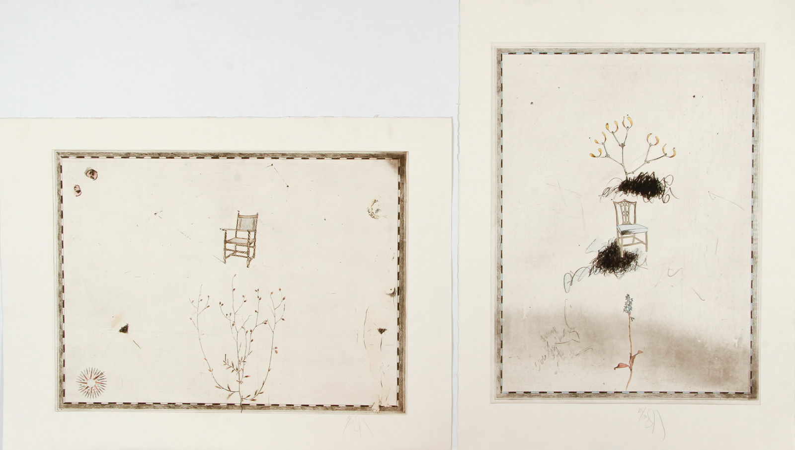 2 Donald Saff orig etchings in colors (1 of 9)