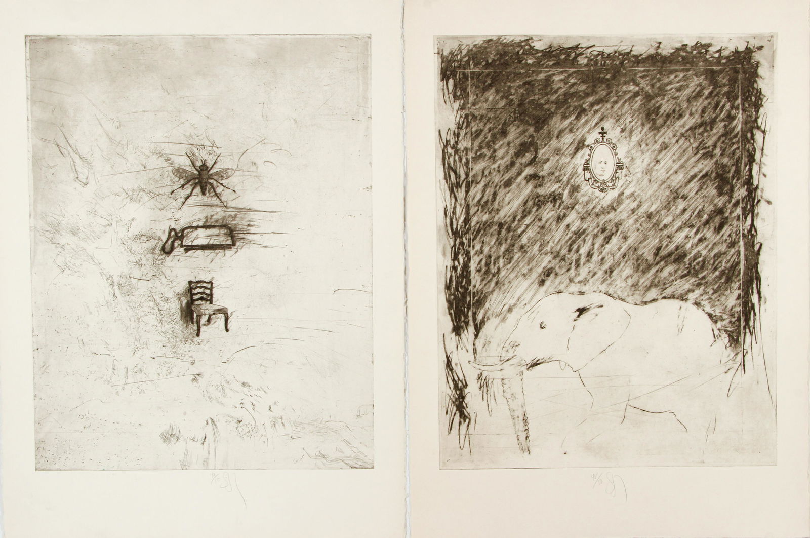 2 Donald Saff orig etchings (1 of 8)