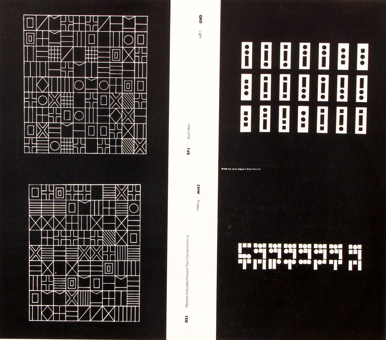 Hannah Weiner Signal Flag Poems Proof Sheet (1 of 3)