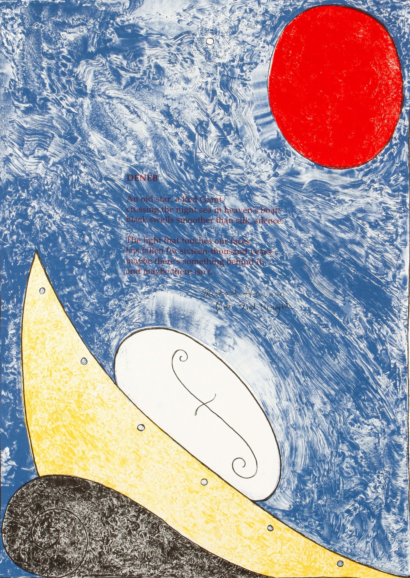 William Wiley 1997 orig lithograph Deneb (1 of 4)