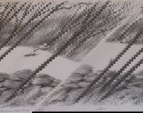 Pair of Lithographs: L. Beall Smith/Arnold Belkin: Artist: Beall Smith, Lawrence (American, 1909-1995); Arnold Belkin (Canadian-American, b. 1932) Title: The Chase; Man With a Bird Medium: lithographs Dimensions: 9.5 x 13.5 inches (image); 10.25 inche