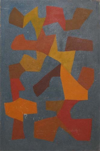 Glen Davis 1984 Abstract Painting: Artist: Davis, William Glen (20th Century Western Pa.) Title: Untitled Abstract Date: 1984 Medium: oil on masonite Dimensions: 36 x 24 inches Signature: Signed and dated lower right