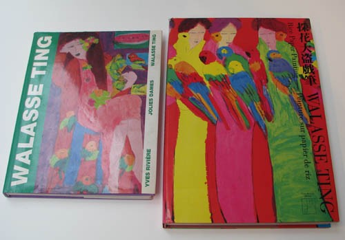 2 Walasse Ting Books one inscribed: Artist: Ting, Walasse Title: Rice Paper Paintings and Jolies Dames Date: circa 1985 Medium: hard backed books Dimensions: 14.5 x 10 inches and smaller Signature: Rice Paper Paintings inscribed