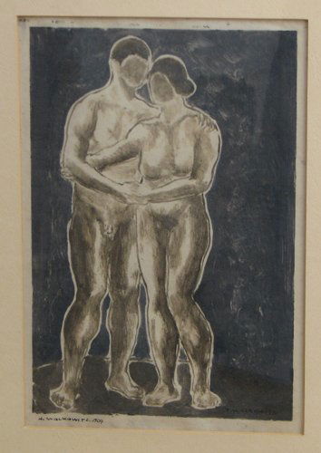 Abraham Walkowitz monotype: Artist: Walkowitz, Abraham (American, 1878-1965) Title: Two Nudes Date: 1909 Medium: monotype Dimensions: 11 x 7.5 inches Signature: ink signed and dated lower left Provenance: Two Nude